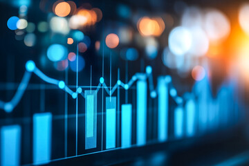 Photo growth graph business chart data diagram on success financial graph presentation 
