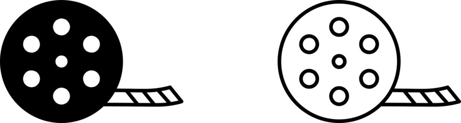 Unique Film Reel Vector Icon