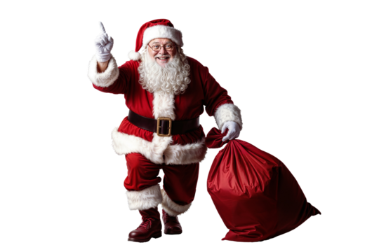 santa claus with a bag of gifts
