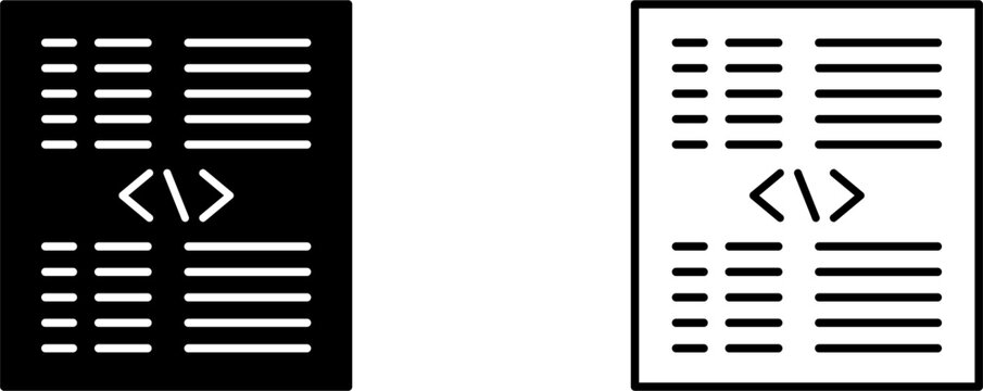 Piece of Code Vector Icon