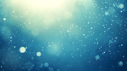 Abstract Blue Background With Bokeh And Snowflakes