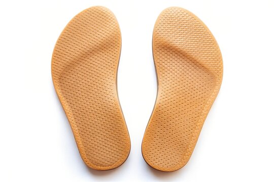 Pair of shoe insole isolated on a white background symmetrical, pair, perspiration, anatomical, white background, comfort, shoe accessory, symmetrical, insole, orthotic, comfort
