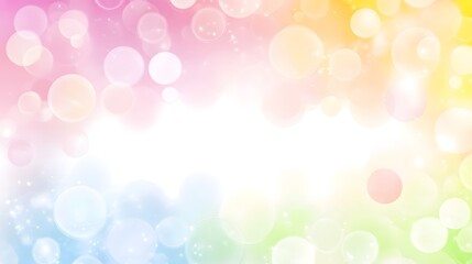 Fototapeta premium Abstract Blurred Pastel Rainbow Bokeh Background