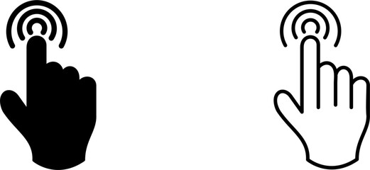 Danger of Hand Press Vector Icon