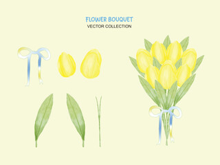 Flowers Bouquet Collection Set