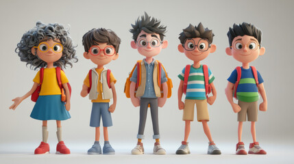 Kids with Backpacks.