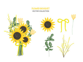 Flowers Bouquet Collection Set