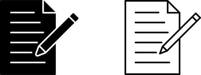 Unique Edit Document Vector Icon