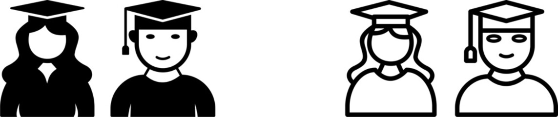 Unique Graduates Vector Icon