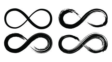 Infinity vector symbol in grunge style