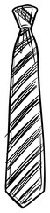 necktie handdrawn illustration