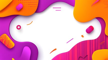 Abstract Purple and Orange Shapes Background