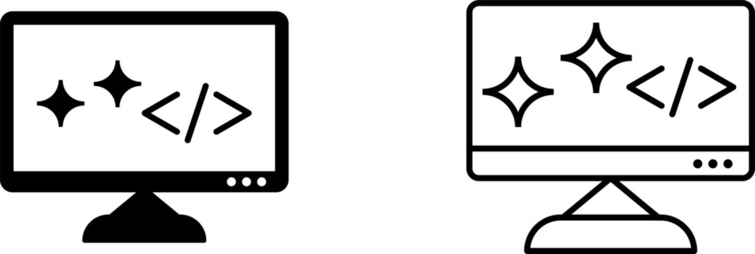 Unique Clean Code Vector Icon