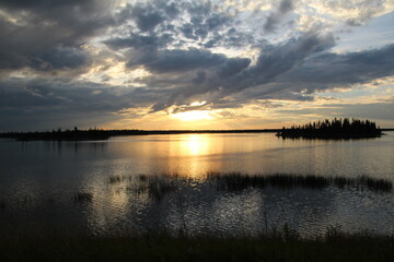 sunset on the lake, Elk Island National Park, Alberta