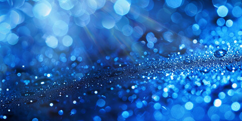  Close-Up of Water with Glowing Blue Light and Bubbling Effect