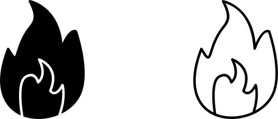 Unique Flame Vector Icon