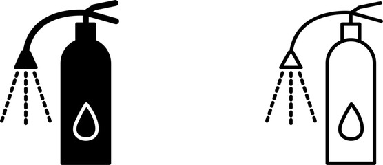 Unique Using Extinguisher Vector Icon