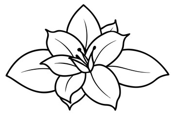 Azalea flower silhouette vector, Azalea silhouette, Azalea silhouette black clipart