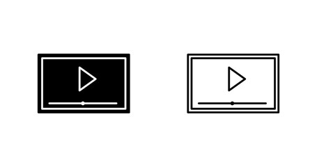 Video Screening Vector Icon