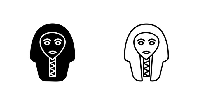 Egyptian Face Vector Icon