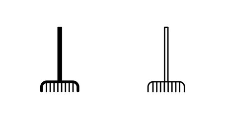 Fork picking Leaves Vector Icon