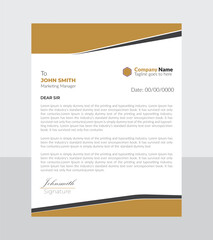 corporate and minimalistic professional business letterhead design for for ant occasion