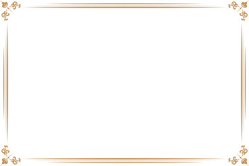 Elements of ornate vintage frames. Gold on white classic calligraphy swirls, floral motifs. Design print for greeting cards, wedding invitations, restaurant menu, royal certificates. Set 120
