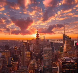 Fototapeta premium New York City Skyline at Sunset