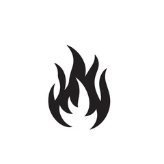 Fire flame silhouette. Fire flame vector design isolated on white background. Fire flame icon, logo.