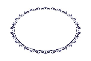 frame with ornament isolated on a white background.