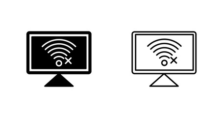 Disconnected Network Vector Icon