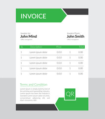 corporate and minimalistic invoice design for any business company