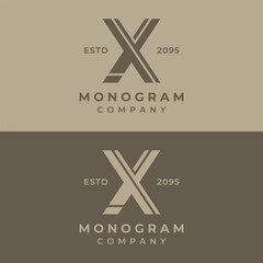 Obraz premium Letter X Monogram Logo Design