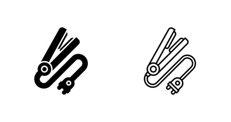 Fototapeta premium Hair iron Vector Icon