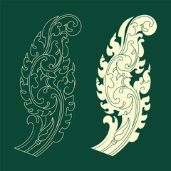 Khmer Traditional Art Ornament of Cambodia.