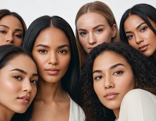 Fototapeta premium portrait different ethnicity women