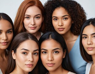 Obraz premium portrait different ethnicity women