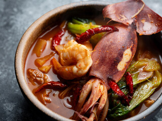 Spicy Seafood Noodle Soup, jjamppong