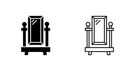 Obraz premium Floor Mirror Vector Icon
