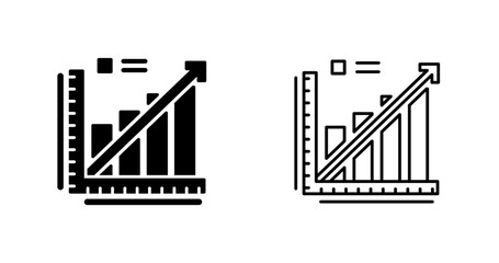 Line Graph Vector Icon