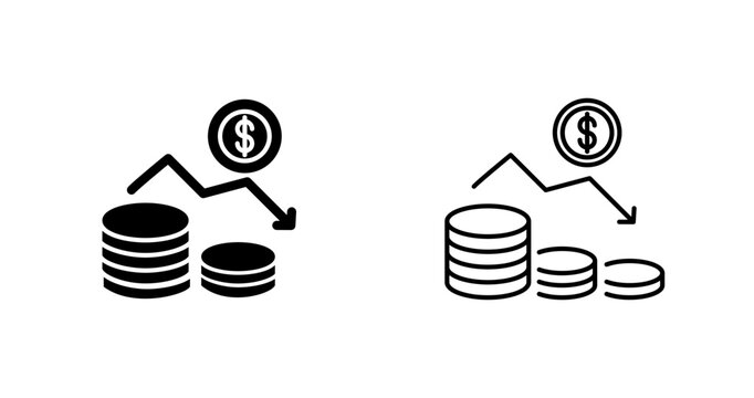 Money Loss Vector Icon