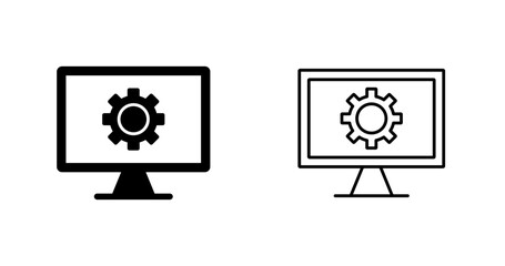 Monitor Screen Vector Icon