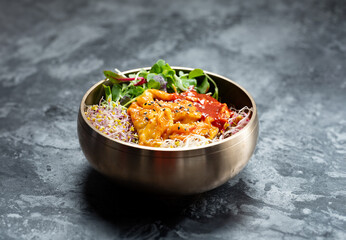  Bibimbap with vegetables and sea squirt