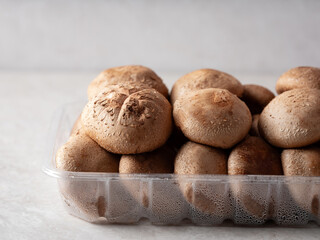 mushrooms in a basket