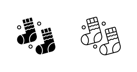 Winter Socks Vector Icon