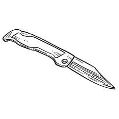 swiss army knife handdrawn illustration