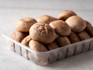 mushrooms in a basket