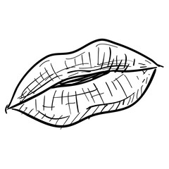lips handdrawn illustration