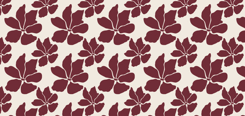 Floral vintage seamless pattern. Pastel background in minimalist for backgrounds, wallpapers, textile, and fashion.