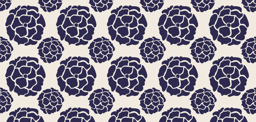 Obraz premium Tropical leaf seamless pattern. Pastel background in minimalist for backgrounds, wallpapers, textile, and fashion.